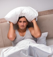 Man suffering from bad case of insomnia