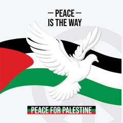 Obraz premium Free Palestine. No war. Flag of Palestine. Support for Palestine. Peace for Palestine. Stop war. 