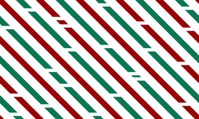Cane candy diagonal stripes red green white pattern christmas background. Seamless holiday pattern. Striped background for Christmas and New Year celebration