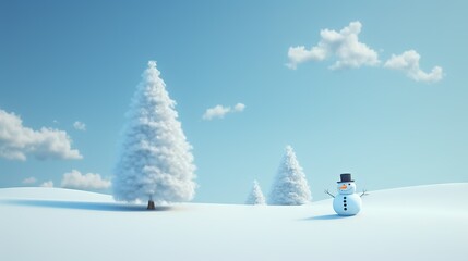 snowand by snowy trees, miniamlist