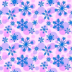 Christmas ice scribble seamless snowflakes pattern for wrapping paper and fabrics and linens and kids clothes print