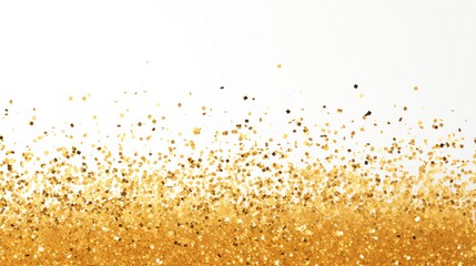 a gold glitter on a white background