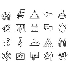  Business Finance Icons, Business Convention vector design