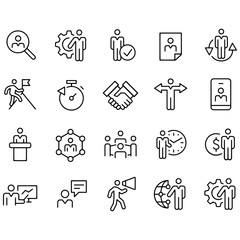 Business Marketing Icons Set vector design