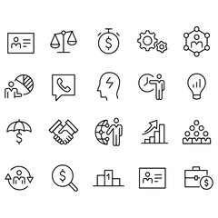 Business Marketing Icons Set vector design