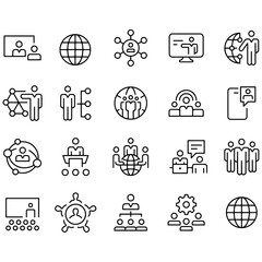 Business Networking icons vector design