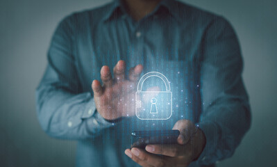 Personal Data Protection with Multi-Factor Authentication on Tablet. Network System Information Internet and Cyber Security Technology Services. Big data science technology. Business analytics AI.