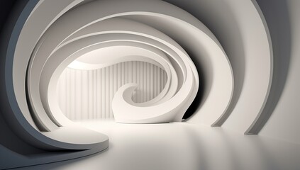 Obraz premium white background with abstract shape