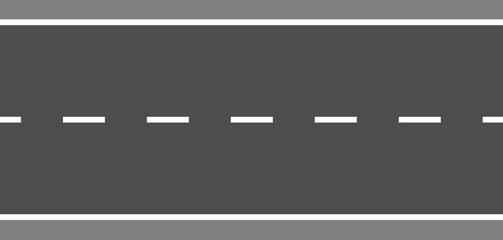 Two lane road, vector, view from above