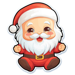 Happy Santa Claus Cartoon Illustration