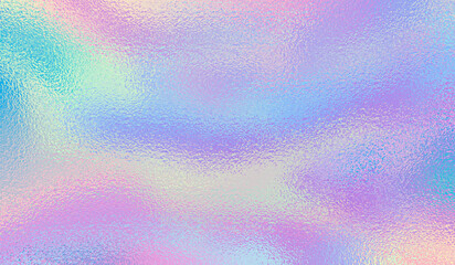 Purple background. Holograph foil texture. Iridescent metal effect. Holographic glitter backdrop. Rainbow bright gradient. Cute dreamy pattern. Pink blue paper. Sparkle patern. Vector illustration - obrazy, fototapety, plakaty