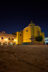 Plaza Aranzazu at night in the city of San Luis Potosi of the state of San Luis Potosi, Mexico   