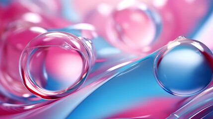 wallpaper with bubbles and colorful liquid - abstract background - generative AI