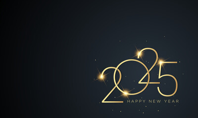 2025 Happy New Year Background Design.