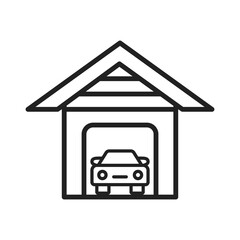 Garage Icon, Lease Car Garage Icon