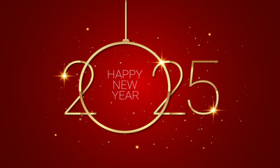 2025 Happy New Year Background Design.