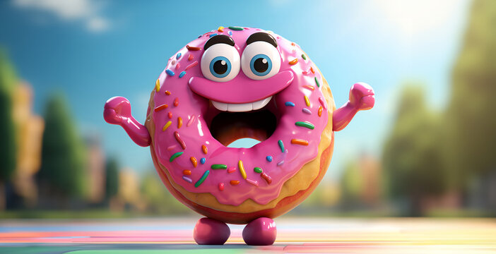 Cute donut character