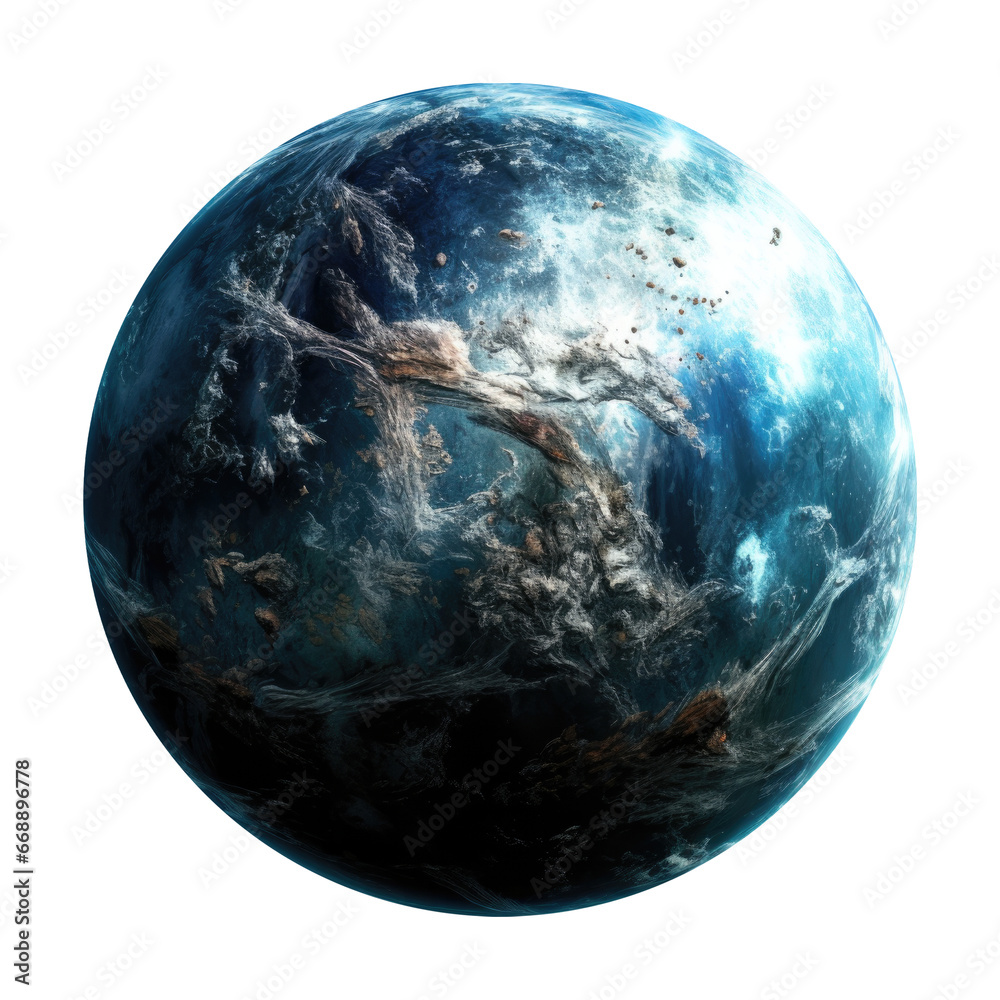 Canvas Prints cold planet isolated on transparent background.