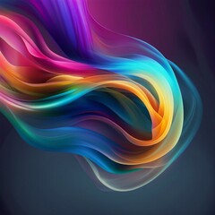 Obraz premium colorful gradation flowing illustration background