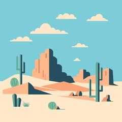 Illustration of a desert