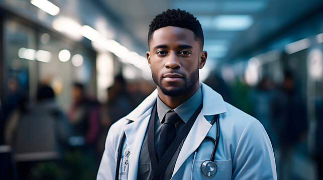 Jovem m&eacute;dico no hospital