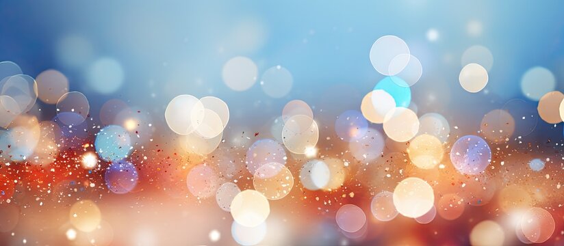 Christmas themed bokeh circles on abstract background