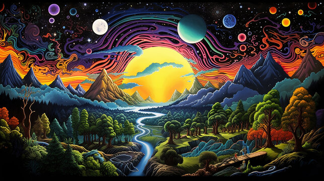 Cena psicodelica hippie 