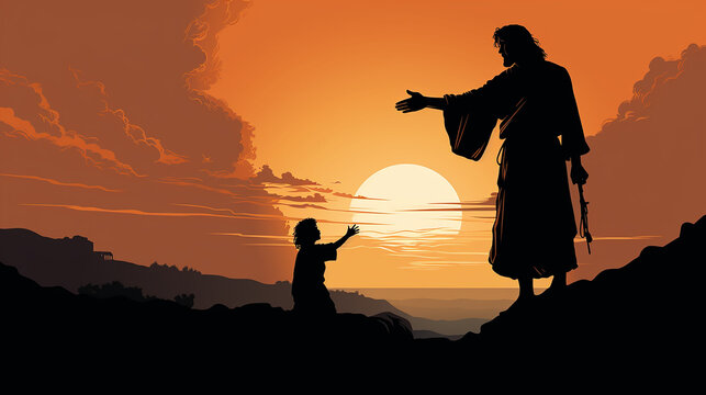 jesus cristo estendendo sua mão 