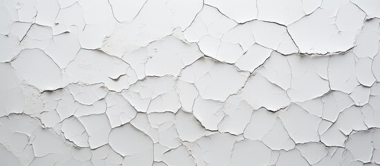Cracked white paint with texture in the background