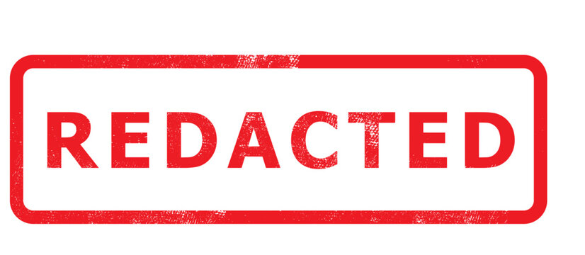 redacted rubber stamp