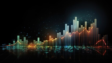 Fototapeta na wymiar Charts in the stock market