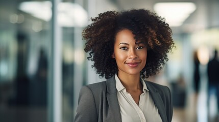 Obraz premium Portrait of a young African American businesswoman 