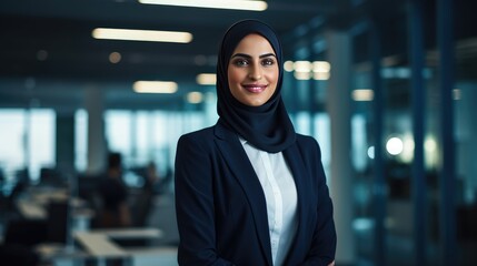 Naklejka premium Portrait of a young Arab businesswoman 