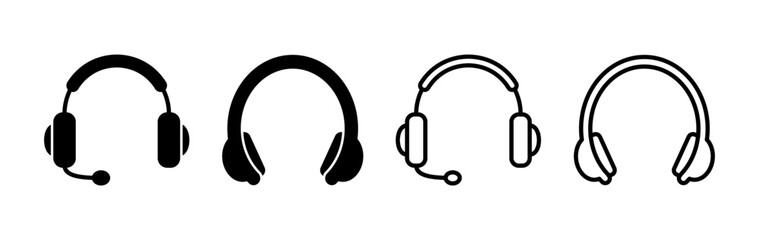 Headphone icon vector. headphones earphones icon. headset