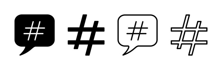 Hashtag icon vector. hashtag simbols