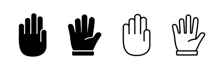 Hand icon vector. hand symbols. palm