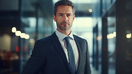 Fototapeta premium Portrait of a mid adult businessman 