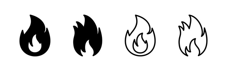Fire icon vector. fire flame icon