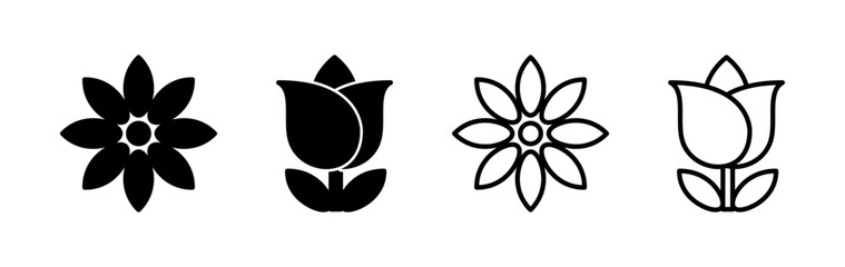 Flower icon vector. floral icon. flower logo