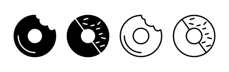 Donut icon vector. doughnut icon. donut logo - obrazy, fototapety, plakaty