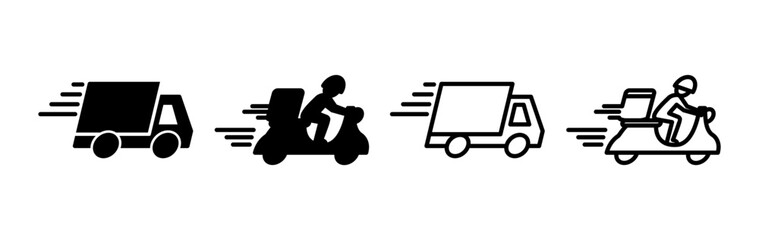 Delivery icon vector. Shipping fast delivery icon