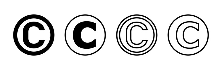 Copyright icon vector. copyright symbol