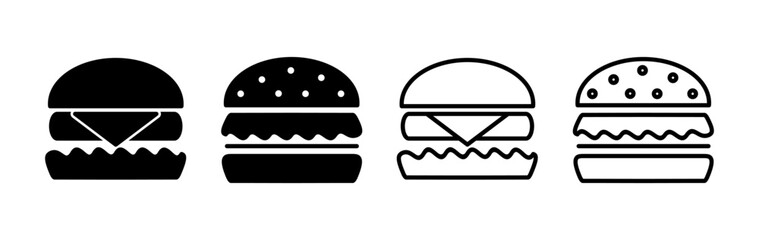 Burger icon vector. hamburger logo icon. fast food icon