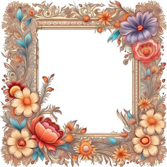 frame with flowers