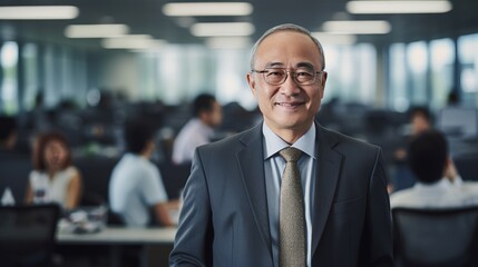 Fototapeta premium Portrait of a senior Asian businessman 