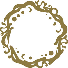 Ornamental circle frame vector illustration. Decorative Round design element