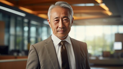 Fototapeta premium Portrait of a senior Asian businessman 