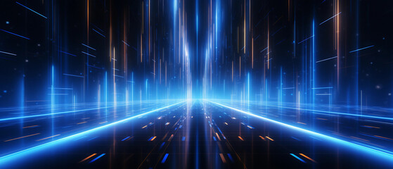 blue abstract light technology background