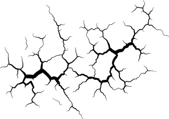 Crack Vector illustration. Cracked wall background design element
