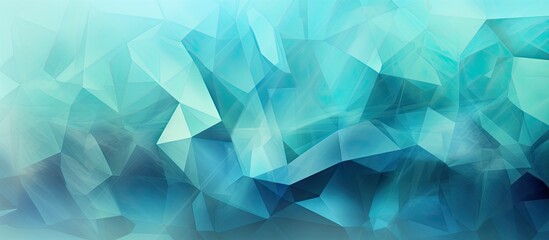 Fototapeta premium Abstract aquamarine geometric background conveying a joyful summer vacation theme